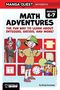 "Manga Quest Mathematics Grades 6-7: Math Adventures. The fun way to learn about integers, ratios, and more!" Illustrationen zeigen eine Manga-Szene mit einem Detektiv.