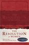 „The Resolution for Women“, Deluxe Leather Edition, basiert auf dem New York Times Bestseller; roter Hintergrund.