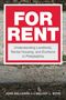 Rotes Schild mit "FOR RENT". Darunter: Informationen zu Vermietern und Mietwohnungen in Philadelphia. Autoren unten.