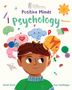 „Positive Minds: Psychology“. Illustration eines lächelnden Jungen mit Symbolen wie Gehirn, Sonne und Wolke.