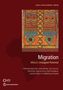 Titel: Migration: Africa's Untapped Potential. Illustration mit bunten Mustern und Gesichtern auf orangenem Hintergrund., Buch