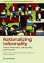 "Rationalizing Informality: Social Protection, Job Quality, and Growth". Kunstwerk mit abstrakten Formen und Figuren. Logo unten., Buch