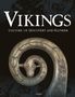 "Vikings: Culture of Discovery and Plunder." Holzkonstrukt mit eingraviertem Schlangenmotiv spiralförmig geschwungen., Buch