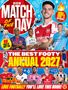 "Match of the Day", "The Best Footy Annual 2027", "Love Football? You'll Love This Book!". Sportler in Fußballtrikots., Buch