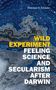 „WILD EXPERIMENT: FEELING SCIENCE AND SECULARISM AFTER DARWIN“ von Donovan O. Schaefer. Abstrakte, wirbelnde Linien in Blau- und Grautönen.