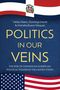 Buchtitel: "Politics in Our Veins". Thema: Dominikanisch-amerikanische politische Macht in den USA. Flaggen oben und unten., Buch