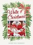 „White Christmas: The Making of a Holiday Classic“. Bilderrahmen mit Tannenzweigen, Geschenkband und festlich gekleidetem Ensemble., Buch