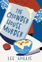 Text: "THE CHOWDER HOUSE MURDER by Lee Hollis." Logo: Blaues Buch mit Buchstabe "k". Text oben rechts: "Cover to be revealed soon!"