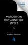 Cover to be revealed soon! "Murder on Threadneedle Street" von Andrea Penrose. Unten ein blaues Logo mit offenem Buch.