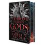 „The Throne of Broken Gods“, „Gods & Monsters Book Two“, „Amber V. Nicole“. Mystischer, dunkler Buchumschlag., Buch
