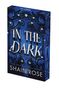 "Cover to be revealed soon!", Titel "IN THE DARK", Autor "SHAIN ROSE", blaues Design mit unvollständigem Einband.