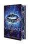 "Tempest of Wrath and Vengeance: Deluxe Special Edition" von Melissa K. Roehrich, k-Logo unten, Schrift elegant, Hintergrund schwarz.