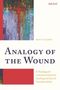 Titel: "Analogy of the Wound" von Kevin P. Considine. Oben abstraktes Gemälde, links Logo, ruhige Farbtöne.