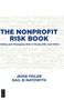 "The Nonprofit Risk Book" in blauer Schrift, Autoren: Jesse Feiler, Gail B. Nayowith. Begriffe zu Risiken im Hintergrund.