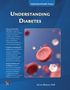 Texte: "Understanding Diabetes", "Austin Mardon, PhD". Zentral ein rotes Blutkörperchen und Glukosemoleküle auf blauem Hintergrund., Buch