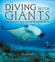 Text: "DIVING WITH GIANTS - THE WORLD'S BEST OCEAN DIVES - Consultant Editor Jack Jackson." Bild: Taucher neben Manta., Buch