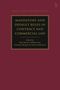 Der Text lautet: "MANDATORY AND DEFAULT RULES IN CONTRACT AND COMMERCIAL LAW." Rote Umschlag, schlichtes Design., Buch