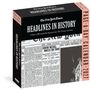 Boxcover mit Text: "HEADLINES IN HISTORY", "2027 Calendar", "A Year of Remarkable Stories from The Times Archives".