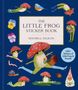 Text: "THE LITTLE FROG STICKER BOOK" von Maybell Eequay. Illustration: Frösche mit Pilzhüten, Blumen, ein Vogel und ein Wichtel.