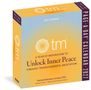 2027 Kalender, "Unlock Inner Peace" durch transzendentale Meditation. Logo: tm®. Design in Blau und Gelb.