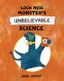"LOCH NESS MONSTER'S UNBELIEVABLE SCIENCE" über einem grünen Monster mit Brille und Buch. Autor: Anne Appert., Buch