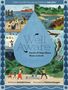 "Well Aware: Stories of Hope About Water on Earth." Illustrationen von Menschen und Natur rund um ein großes Wassertropfen-Motiv., Buch