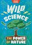 „Wild Science“ und „The Power of Nature“. Illustration: Baum mit Wurzeln, Wolken, Blitzen und Sonnenstrahlen.