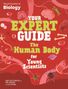 Text: 

"Royal Society of Biology"  
"YOUR EXPERT GUIDE"  
"The Human Body for Young Scientists"  
Illustration eines menschlichen Körpers mit Organen.