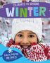„WINTER“ steht groß, darunter ein Kind in Winterkleidung. Texte: „CELEBRATE THE SEASONS“, „FACTS, PHOTOS AND CRAFTS“.