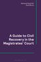 Titel: "A Guide to Civil Recovery in the Magistrates’ Court". Autoren: Nathaniel Rudolf KC, David Bloom. Dunkler Hintergrund., Buch