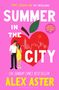SUMMER IN THE CITY, THE SUNDAY TIMES BEST SELLER. Illustration: Paar vor einem roten Herz mit Skyline.