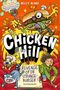 "Chicken Hill: Revenge of Dr Strange-Burger" steht auf einem bunten Cover mit einer verrückten Burger-Illustration., Buch