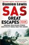 Text: Damien Lewis - SAS Great Escapes, Four - Kriegsfoto: Soldaten mit Gewehr in Landschaft. Rezension von Lee Child.