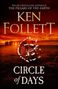 "Circle of Days" in Rot, darunter "Ken Follett". Oben "FINAL COVER TO BE REVEALED". In der Mitte ein Quercus-Logo.