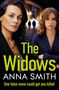 „The Widows. One false move could get them killed.“ Zwei Frauen im Vordergrund, eine dunkle Gasse im Hintergrund.