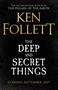 „The Deep and Secret Things“ von Ken Follett, erscheint im September 2027. Schwarzer Hintergrund mit heller Schrift.