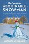 Cover eines Buches: "The Case of the Abominable Snowman". Eine Schneemann-Illustration vor einer Villa., Buch