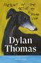 Text: "PORTRAIT OF THE ARTIST AS A YOUNG DOG" und "Dylan Thomas". Illustration eines schwarzen Hundes auf gelbem Hintergrund., Buch