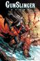 "Gunslinger Spawn Volume 7" in großer Schrift. Eine düstere Comic-Illustration zeigt eine mysteriöse Figur mit Hut und Waffen., Buch