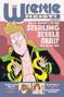 Titel: Wrestle Heist! Text: Sterling Steele, Gravedigger oder Bearwolf? Illustration: Wrestler mit blonder Tolle und auffälligem Outfit.