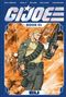 Titel: "G.I. JOE: BOOK 01". Comic-Stil, Soldat mit Gewehr, muskulös. Action-Szenen im Hintergrund, dominante Farben: Blau, Orange., Buch