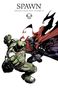 "SPAWN Origins Collection Volume 33". Zwei kämpfende Figuren, eine in rotem Umhang, die andere in grüner Rüstung.