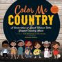 „Color Me Country: A Celebration of Black Women Who Shaped Country Music.” Sechs stilisierte Frauen mit Instrumenten.