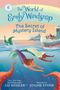 "The World of Emily Windsnap: The Secret of Mystery Island" von Liz Kessler, illustriert von Joanie Stone. Zwei Meerjungfrauen schwimmen.