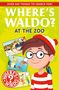 „WHERE’S WALDO? AT THE ZOO“ steht in großen Buchstaben. Ein Junge trägt ein gestreiftes Shirt, daneben Bilder von Tieren.