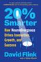 Text: "20% Smarter. How Neurodivergence Drives Innovation, Growth, and Success. David Flink, Author of Thinking Differently." Illustration mit Personen im Spotlight., Buch
