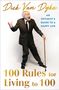 Text: "Dick Van Dyke", "An Optimist's Guide to a Happy Life", "100 Rules for Living to 100". Ein lachender Mann mit Gehstock.