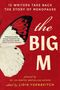 "13 Writers Take Back the Story of Menopause", "the BIG M". Ein Schmetterlingsflügel auf rotem Hintergrund.