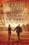 "Sharon Cameron: Up From The Ashes. Eine Frau und ein Mann halten sich in einer ländlichen Szene mit Stacheldrahtzaun an der Hand.", Buch