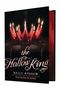 „The Hollow King“ von Kelly Andrew. Oben sieben rote Kerzen, der Wachs fließt nach unten und tropft dunkel., Buch